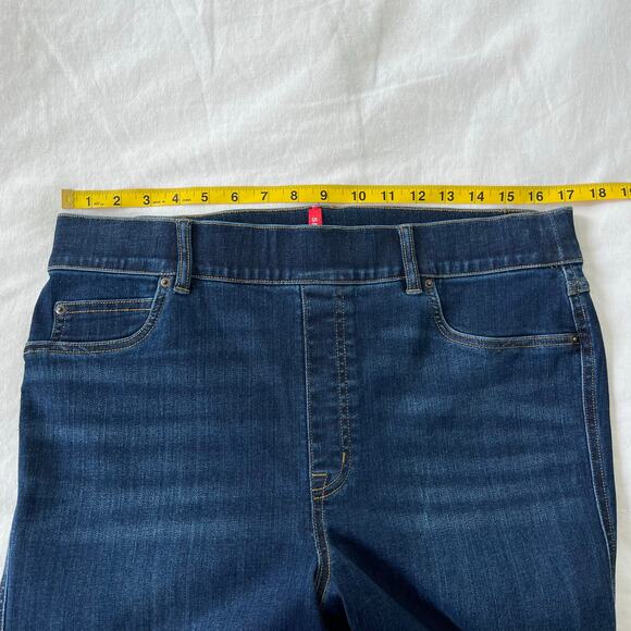SPANX Midnight Shade Flare Denim Stretch High Rise Jeans, Size XL Tall - Picture 7 of 13